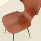 Six plywood chairs by Carlo Ratti, Italy, 1950s.