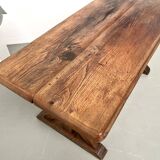 19th century brutalist oak table