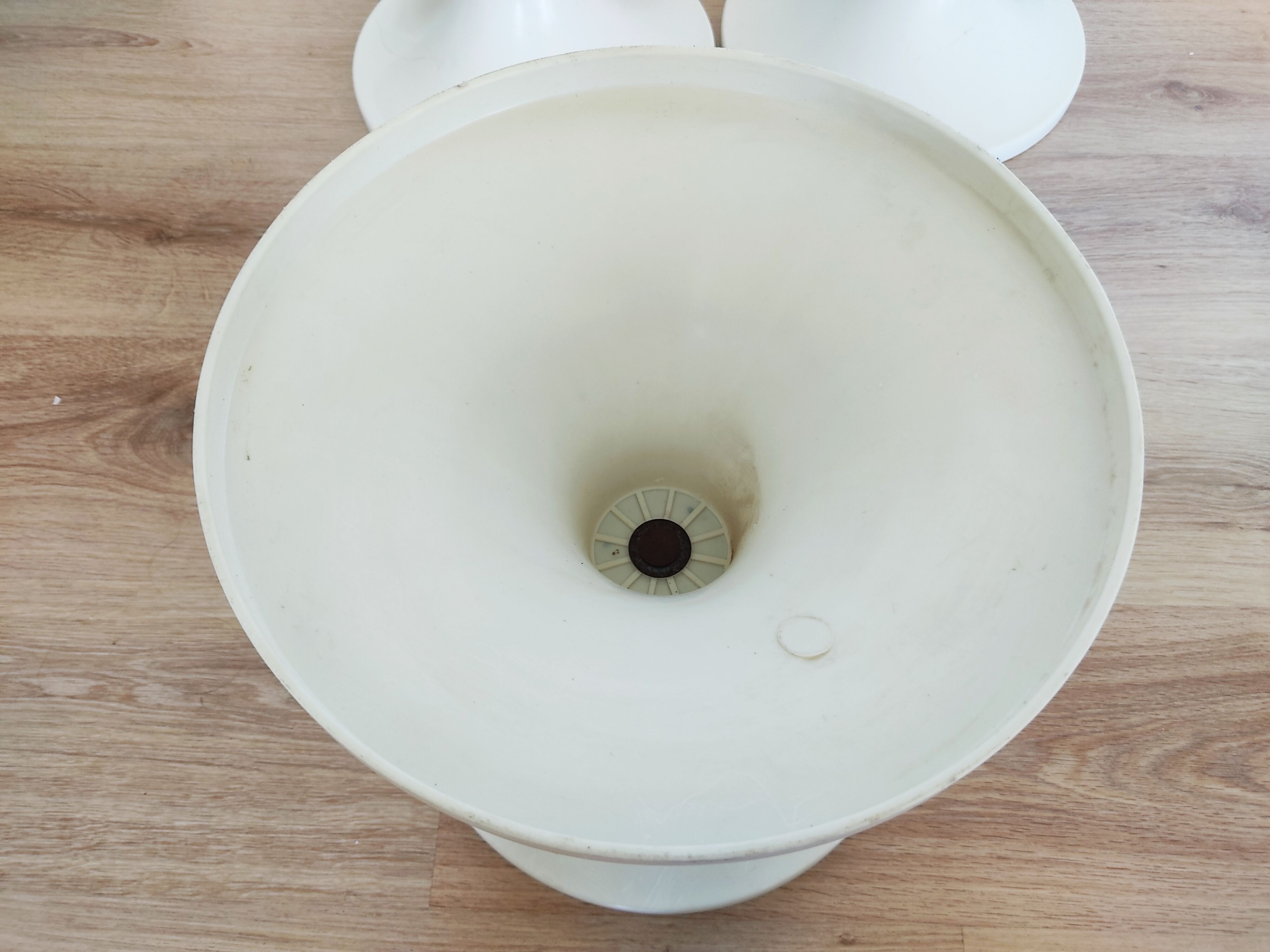 Set of 3 white tam tam stools