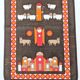 Södahl 1960s jute table runner, Nativity scene
