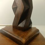 Lampe sculpture en bois, 1950