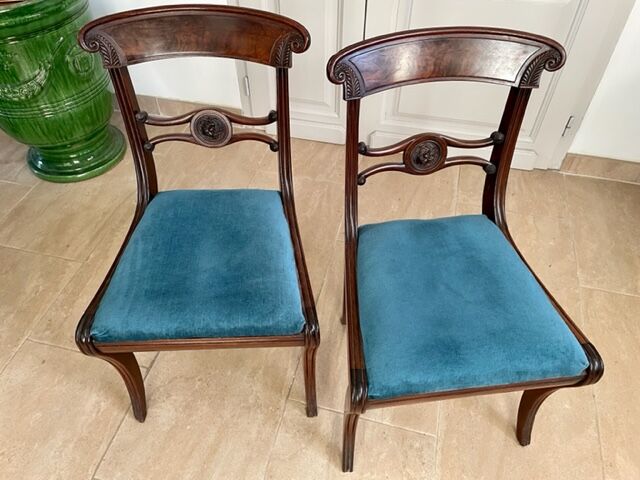 Pair of mahogany chairs XIXth century