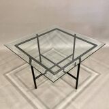 Glass and metal coffee table 1950