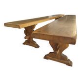 Monastery style benches in solid oak 200cm
