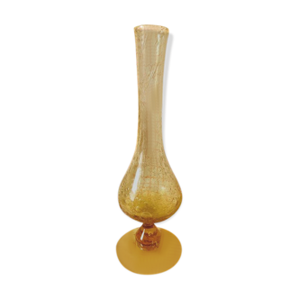 Riom Amber Glass Soliflore Vase