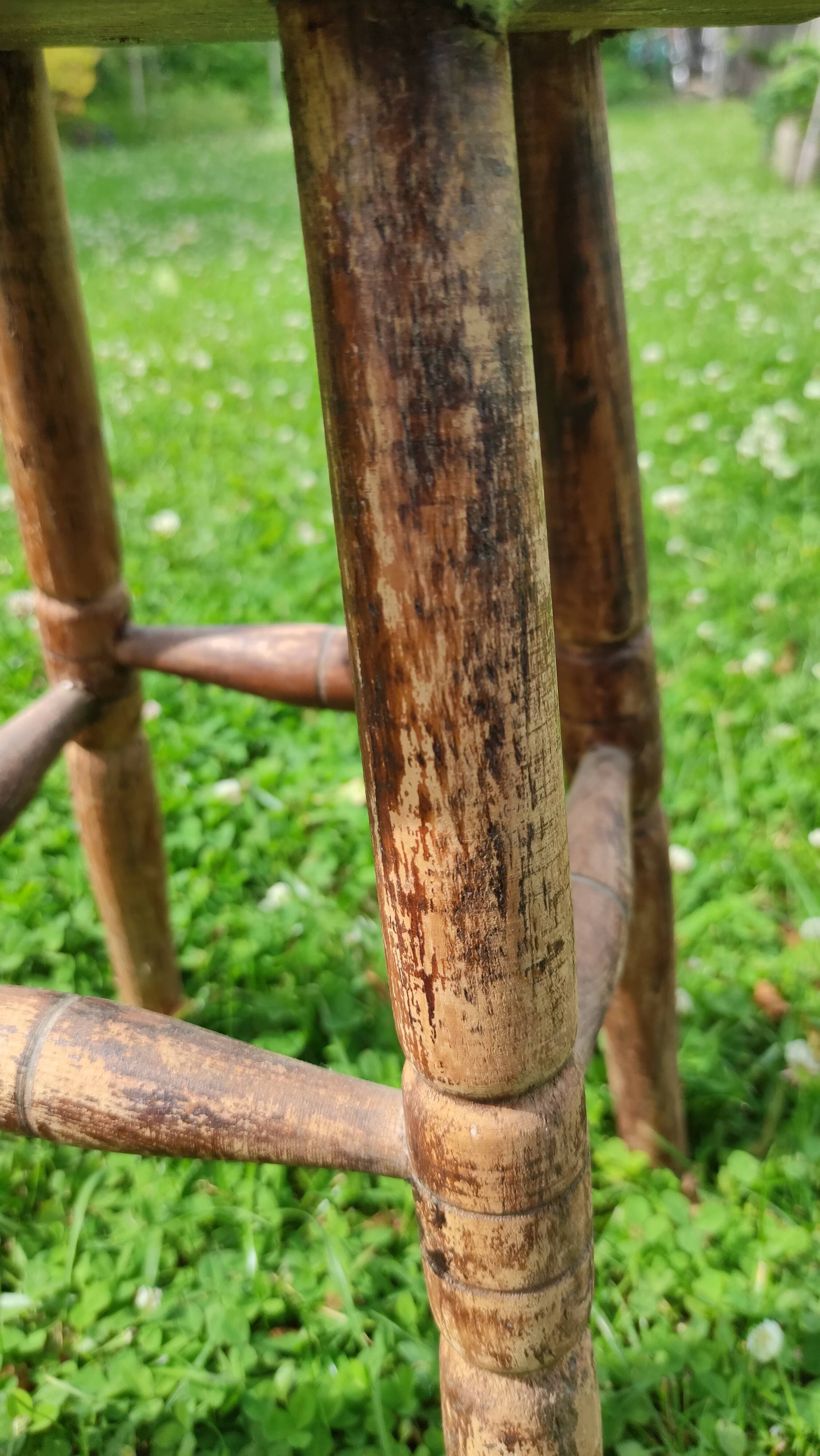 Vintage wooden stool, beautiful patina