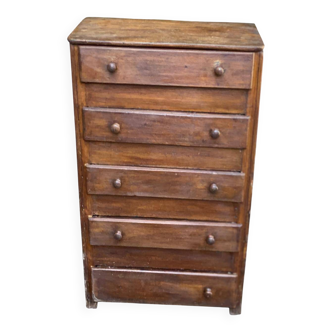 Commode art déco 1960 en bois foncé
