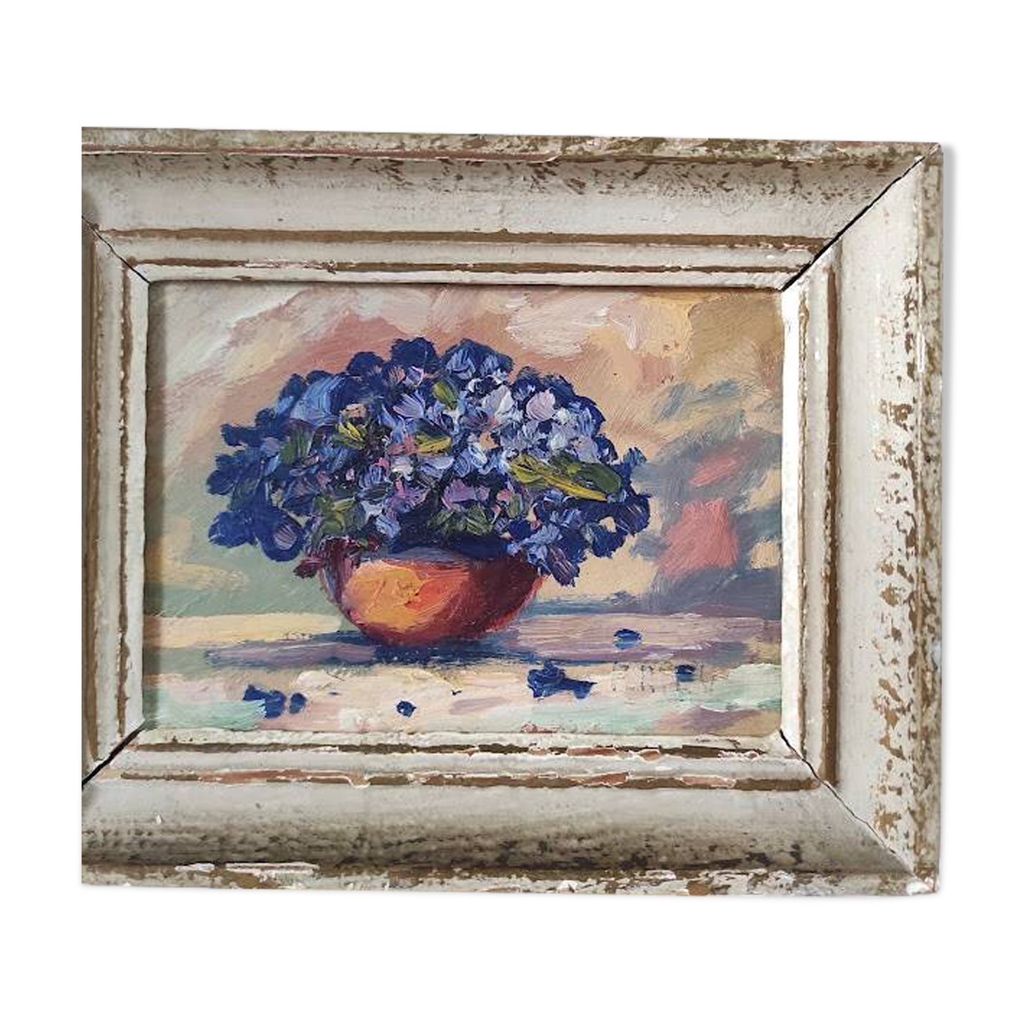 Painting Bouquet of Violets late 19th century