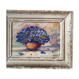 Tableau Bouquet de Violettes fin XIXème siècle