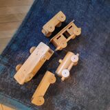 Old wooden train - beech toy