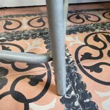 Vintage high stool in wood and metal