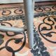 Tabouret haut vintage en bois et métal