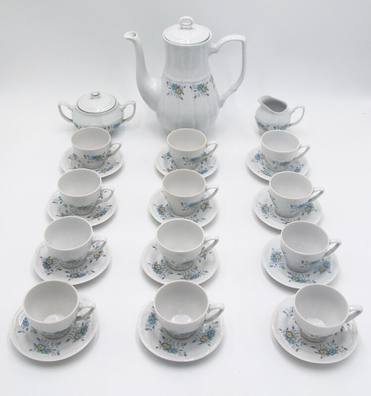 Porcelain coffee service for 12 people, Bogucice, Poland, 1960s