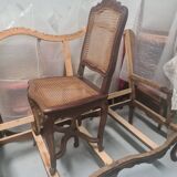 Pair of waxed Louis X period chairs