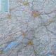 Carte routière Suisses sur tole - 126 x 86,5 cm