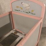 50s painted wood child bed