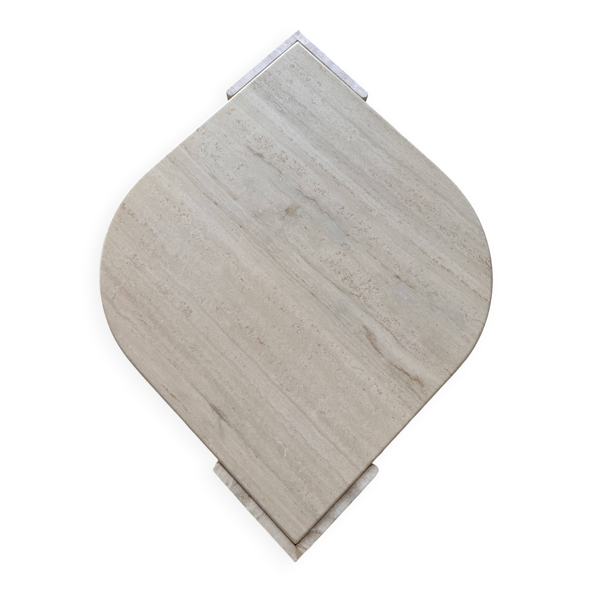 Roche Bobois "Œil" travertine coffee table