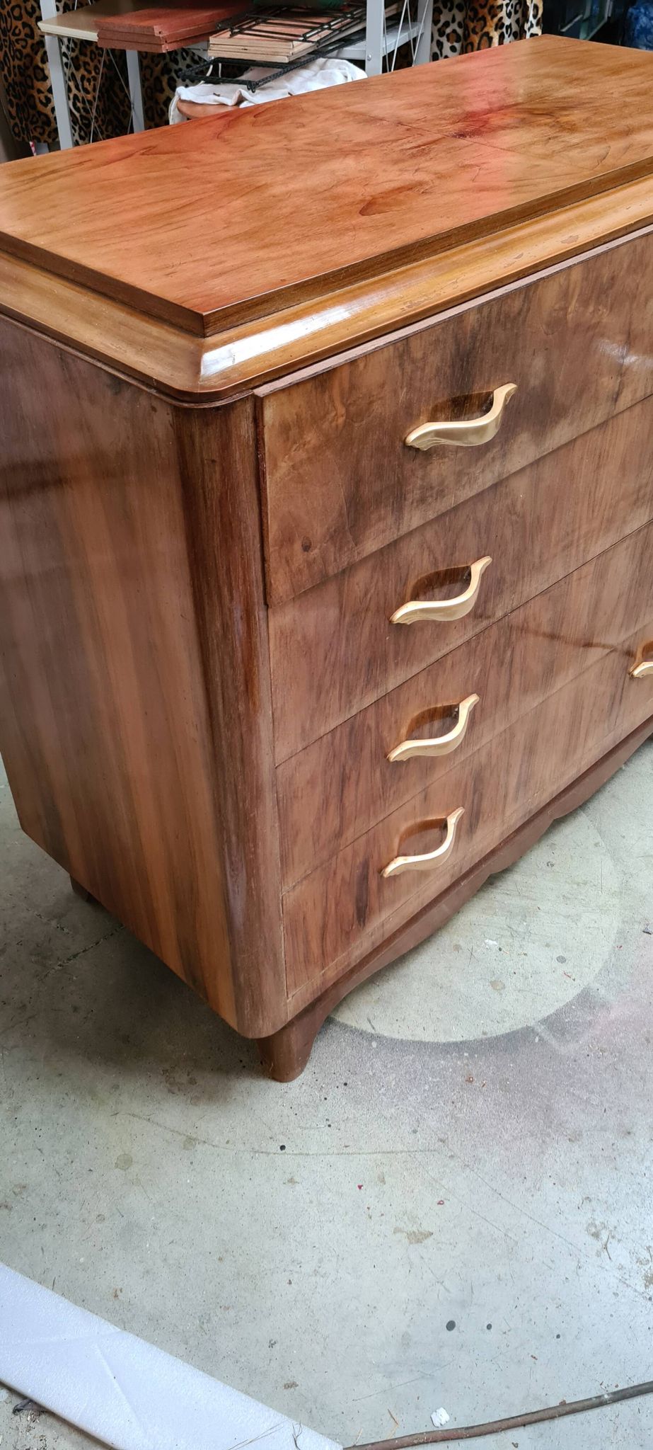 Chest of drawers veneer furniture with drawer art deco 1925 to 40