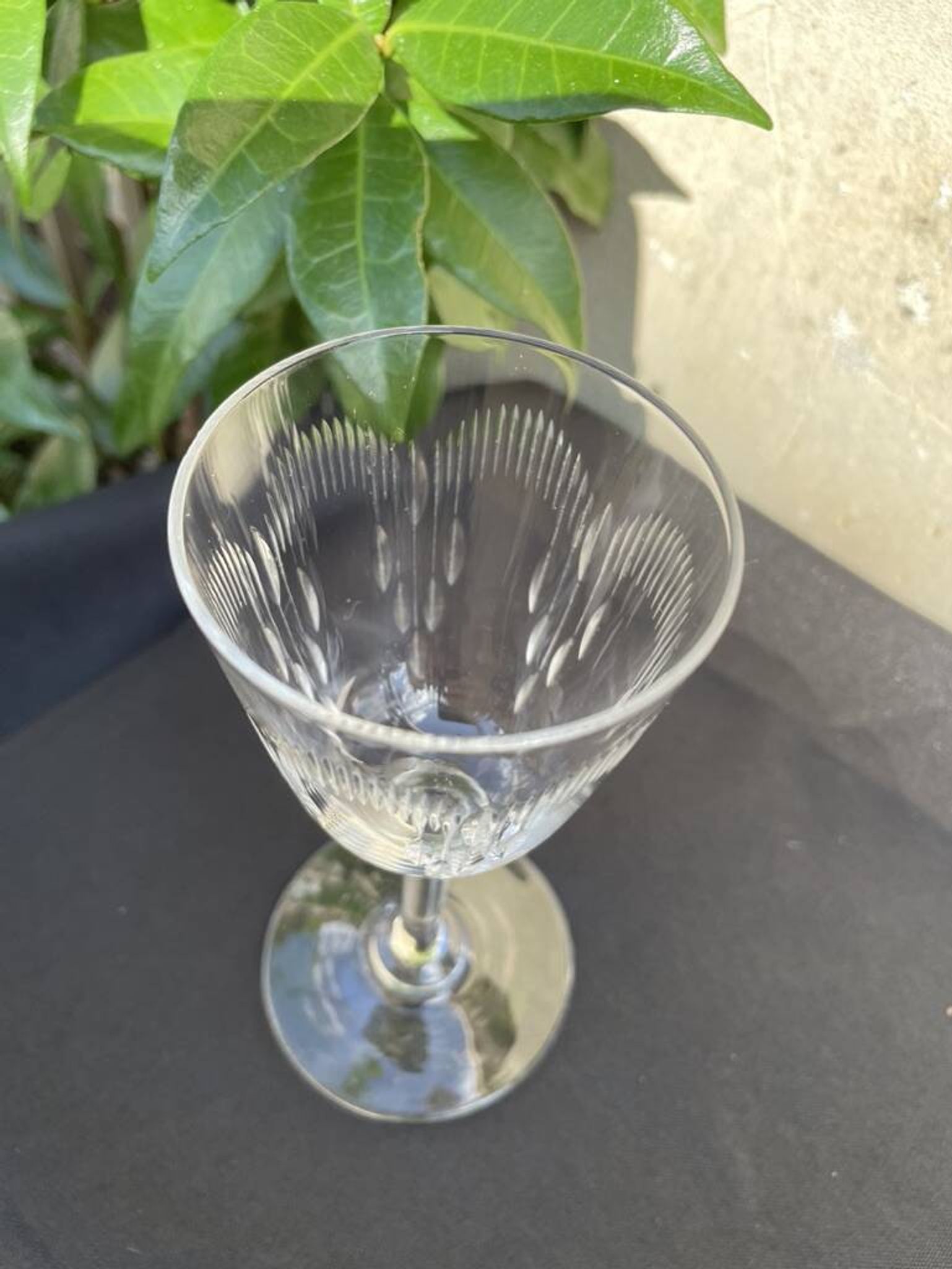 6 verres à vin Baccarat service Molière