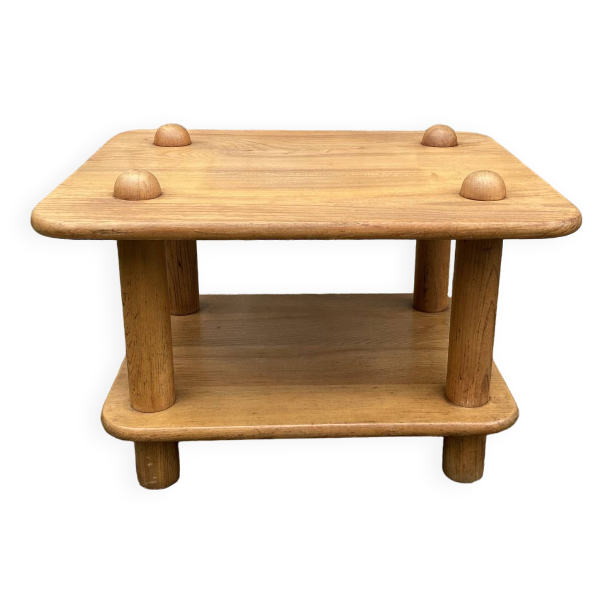 Table basse en pin vintage 1980