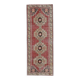 Vintage Turkish Oushak Handmade Wool Cotton Red Runner Rug   101x281