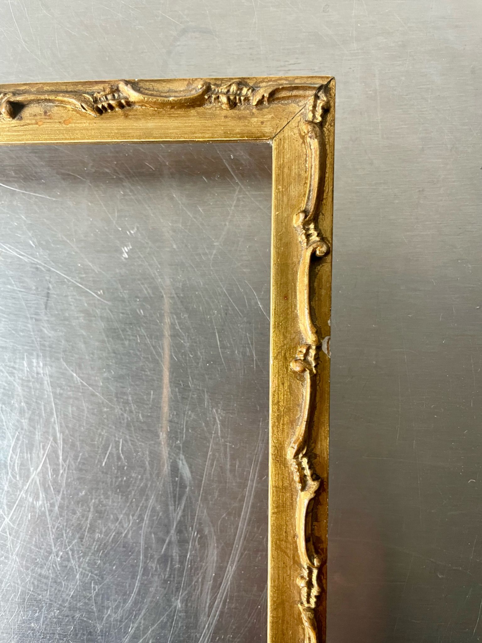 Antique art nouveau frame gilded wood measurements 25.5 cm x 19.5 cm