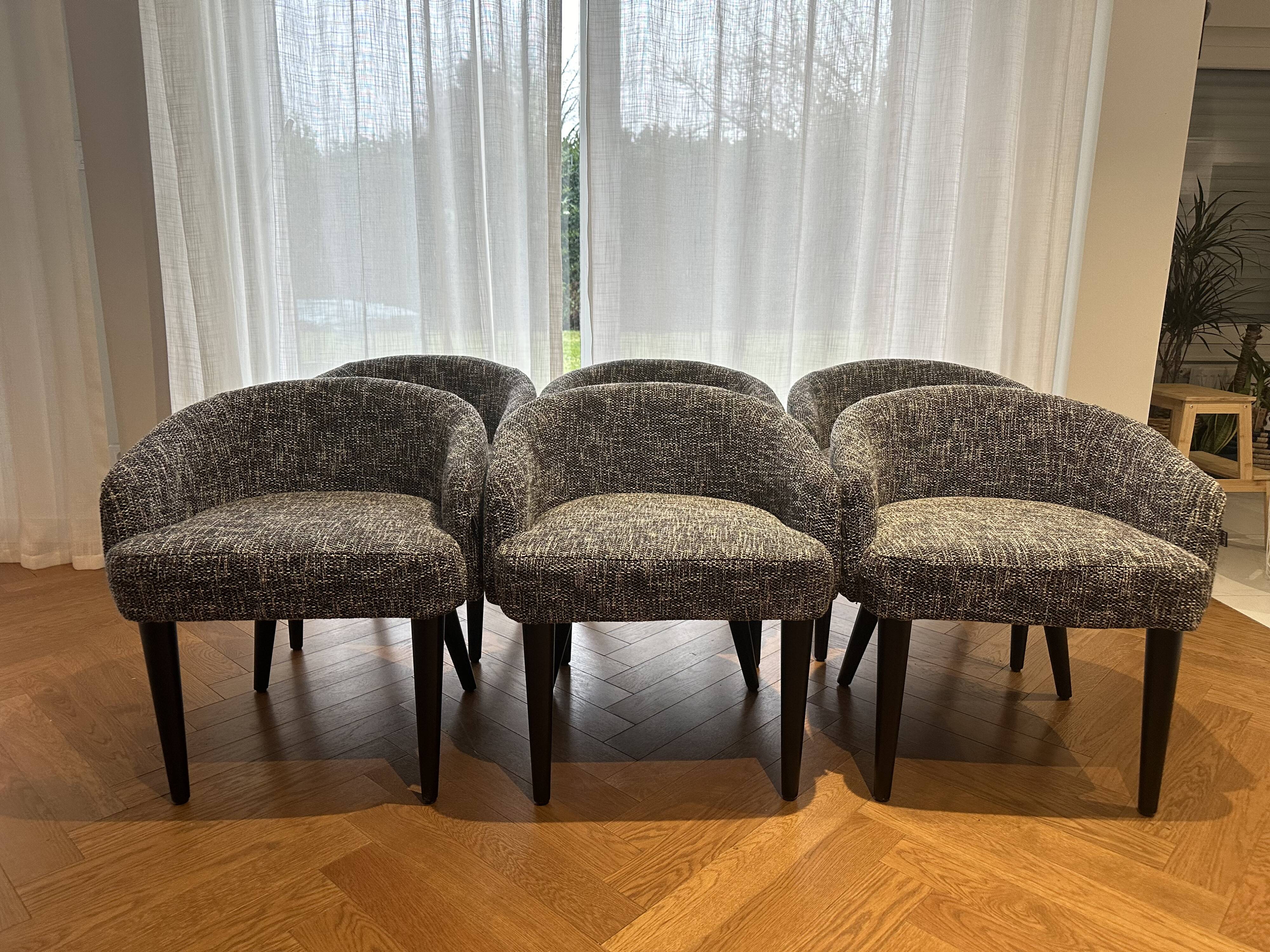SET OF 6 CHAIRS Cambon black | Eichholtz Rizzo