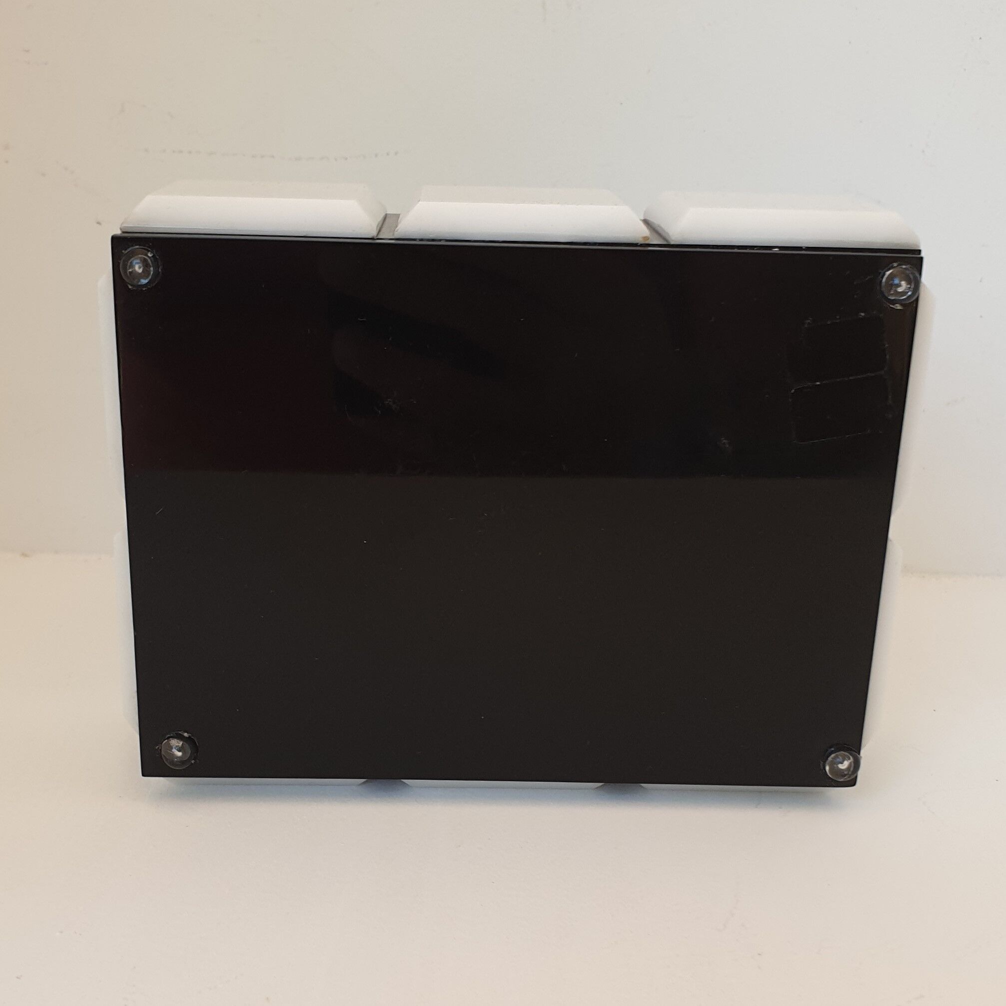 Art Deco black and white bakelite catchall