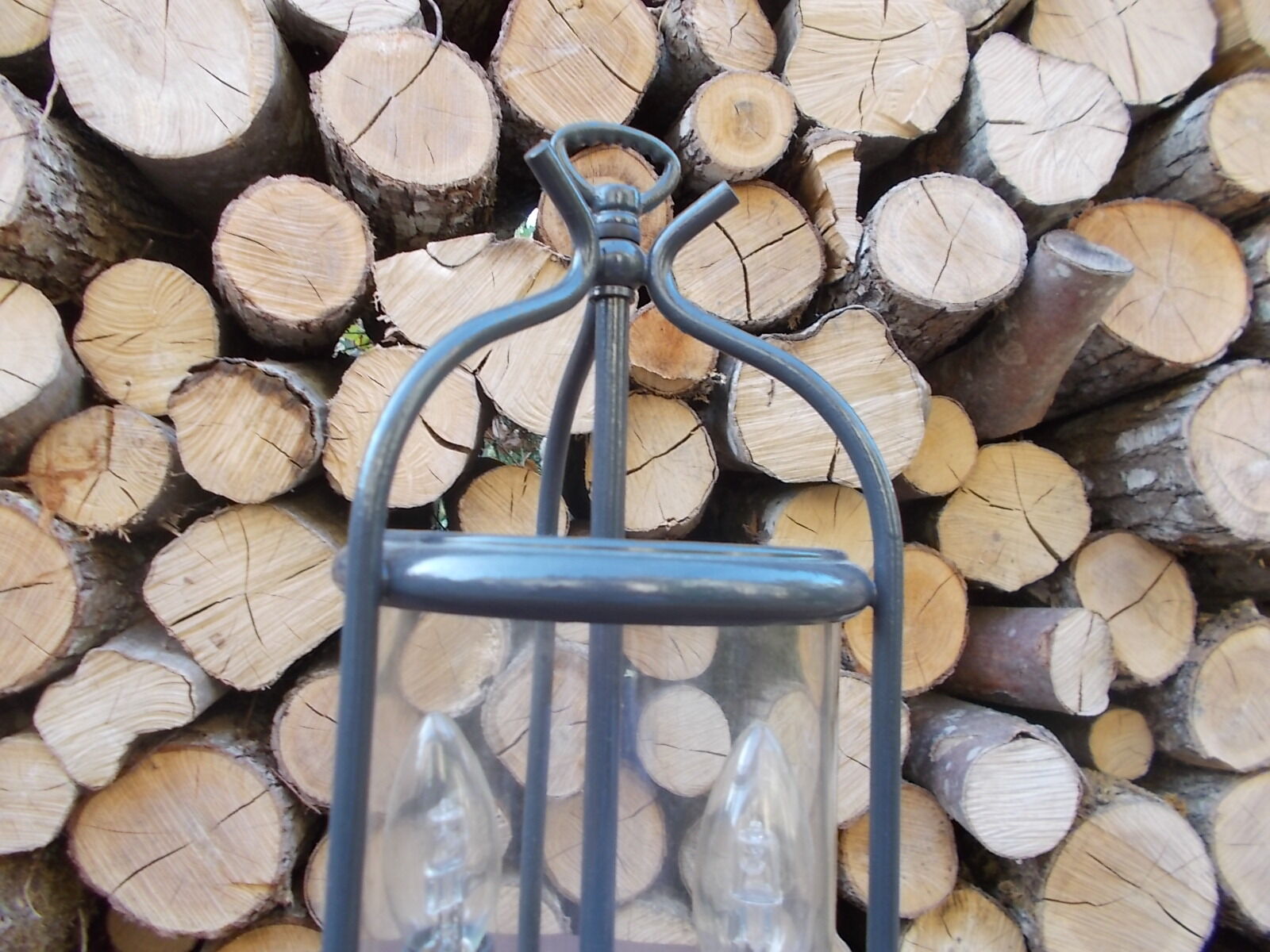 Old grey table lamp