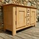 Superb antique low sideboard / side unit / industrial furniture in solid ash.