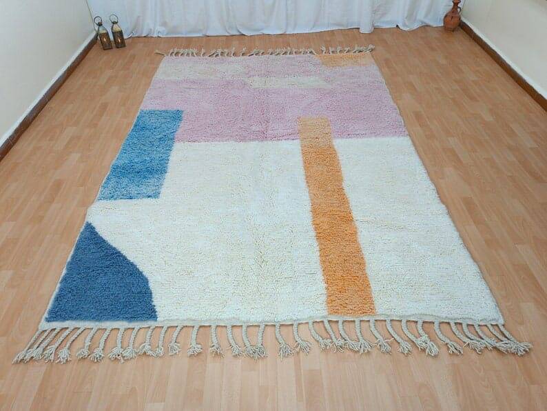 Handmade wool rug large size 200 x 300 cm