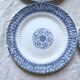 Sarreguemines ironstone dessert plates, "Embroidery" model