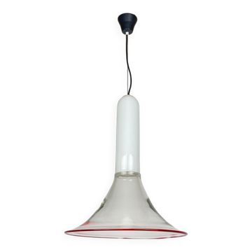 Suspended lamp Samanta in Murano glass attributed to Roberto Pamio for Leucos, Italy, 1970s.