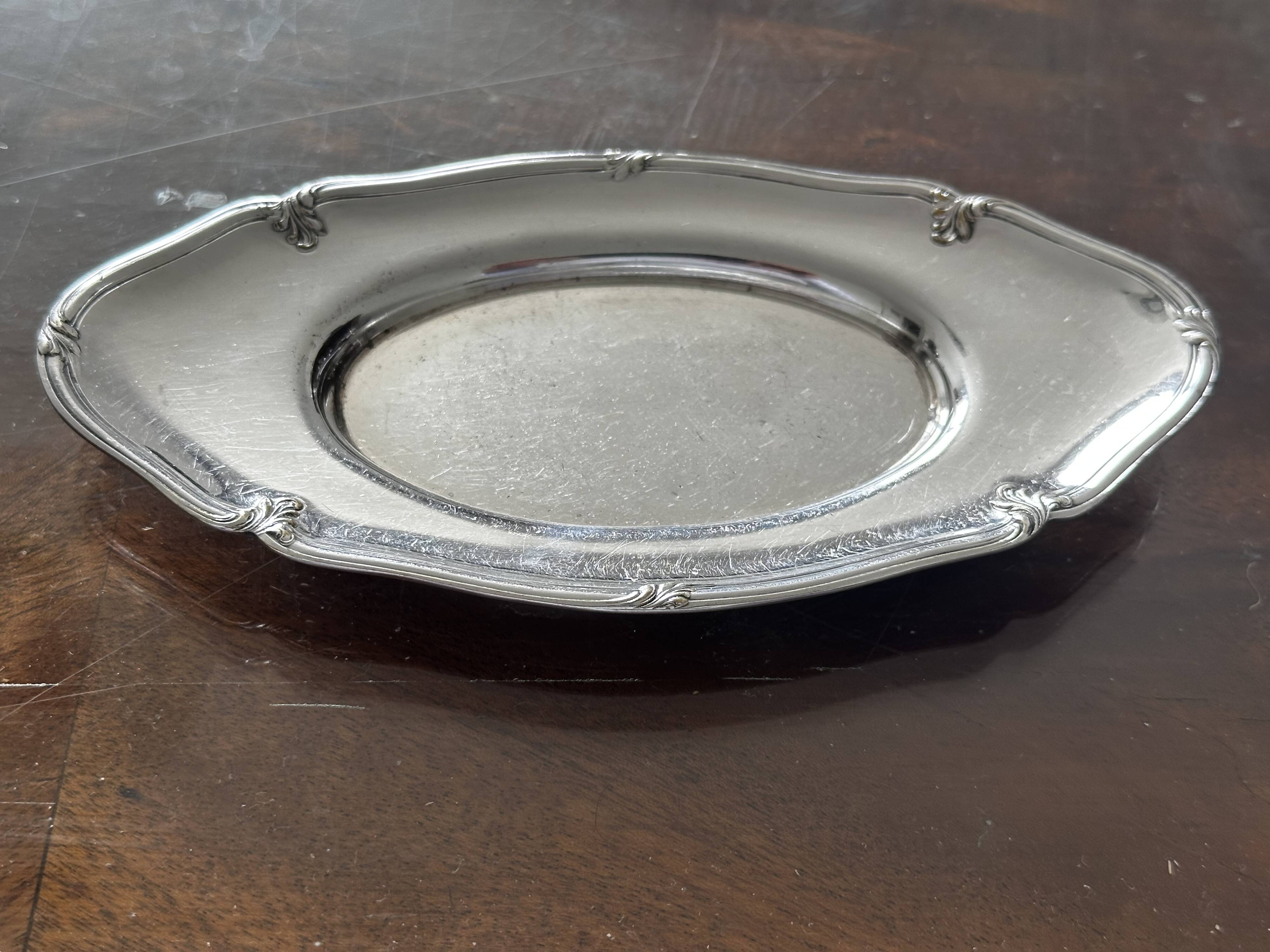 Small Silver-Plated Metal Hors d'oeuvre Dish HOKA 16 cm / 8 cm