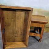 Louis XV low chest of drawers in solid cherry wood