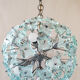 Sputnik chandelier cut glass 1960