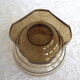 5 art deco smoked glass cups