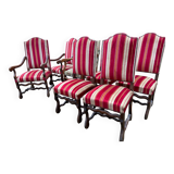 Lot de chaises anciennes os de mouton