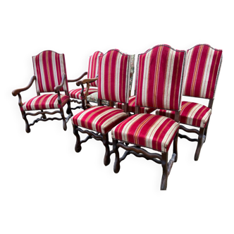 Set of old sheep bone chairs