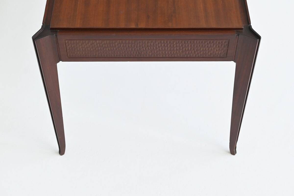 Vittorio Dassi style Italian coffee table in mahogany, Italy, 1960