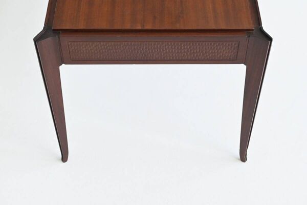 Table basse italienne de style Vittorio Dassi en acajou, Italie, 1960
