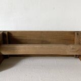 Low stool in raw wood