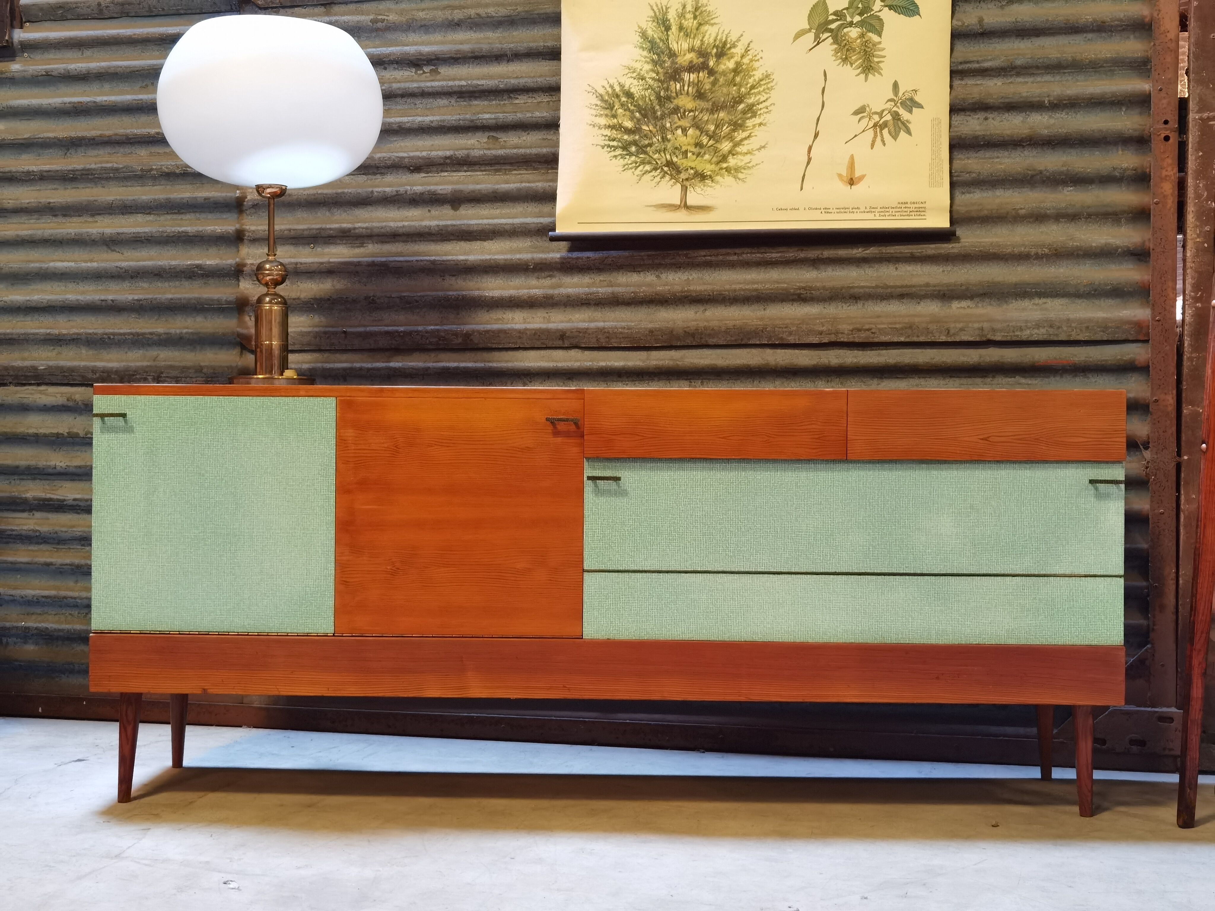 Czech wood and formica sideboard