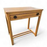 Solid oak side table 1970s  Width 60 Depth 40 Height 64 cm