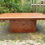 Elm burl cocktail coffee table