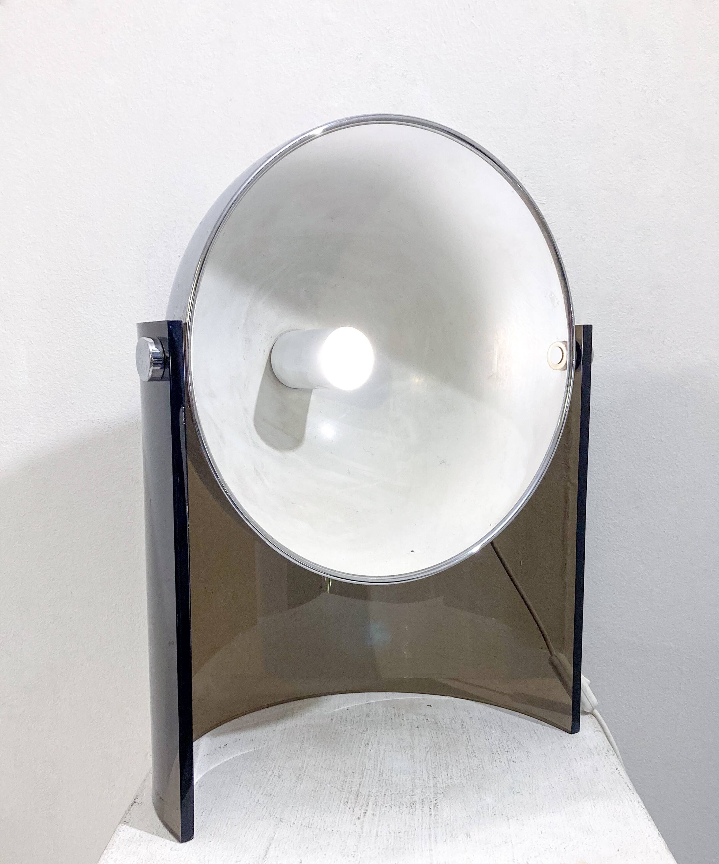 Mid-Century Modern Pair of Chrome and Plexiglass, 1970s