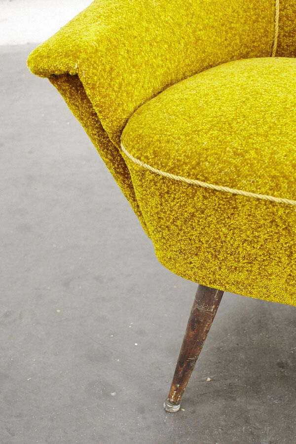 Yellow vintage armchair