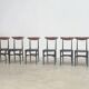 Set of six sculptural Italian dining chairs