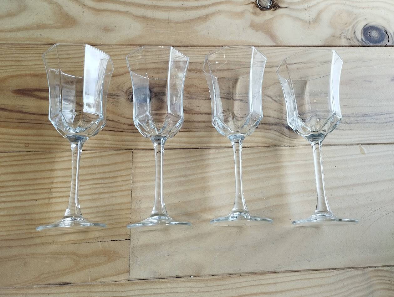 4 crystal glasses from Arques – Octime model