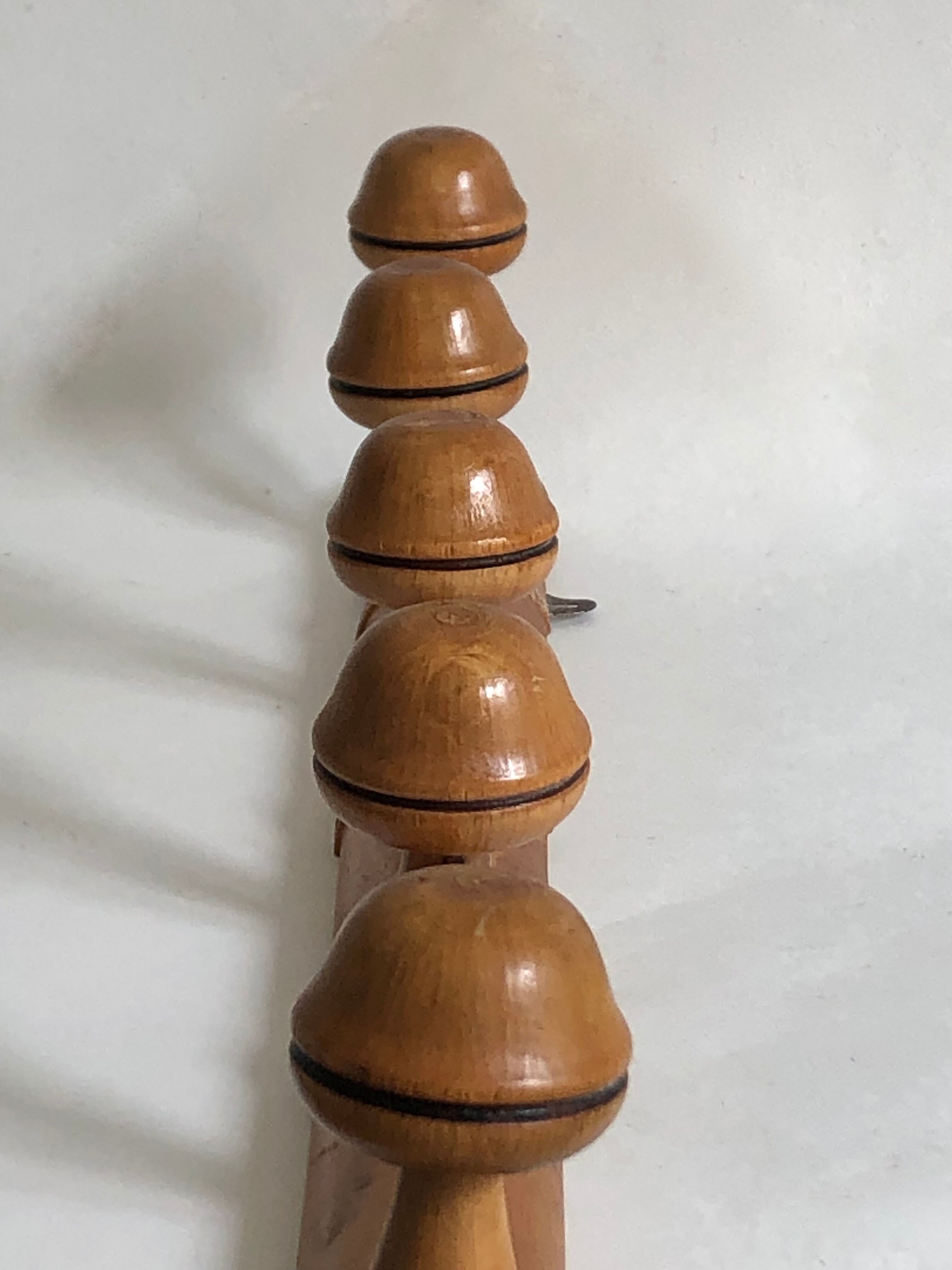 Old hook 5 mushrooms, coat rack